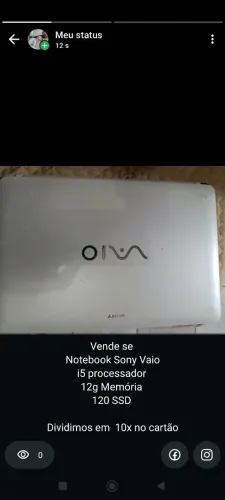 Notebook Sony Vaio i5