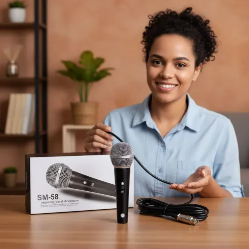 Microfone com fio - últimas 3 disponível - entrega imediata