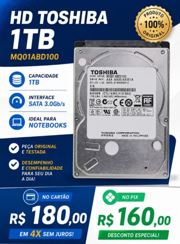 HD Notebook 1 TB - Loja Física 