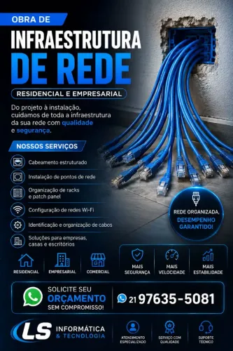 Obra de infraestrutura de rede