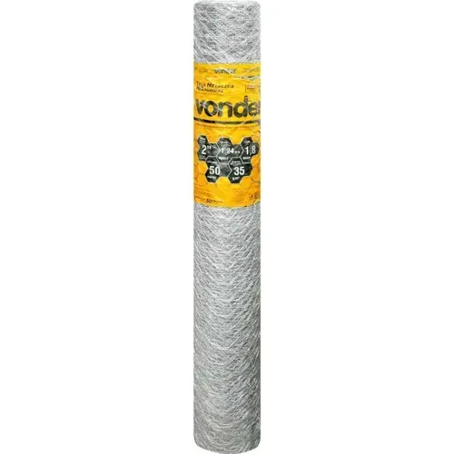Tela metálica hexagonal, galinheiro, malha 2", 18 BWG x 1,8 m, com 50 m, VONDER