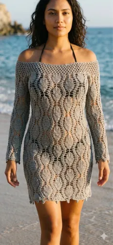 Saída de praia crochê