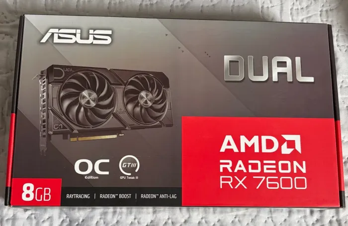 Placa de vídeo RX 7600 Dual Séries 8GB