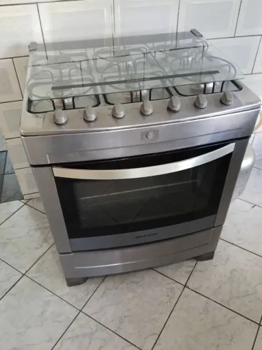 Fogão Brastemp 6 com acendedor automático de inox tudo funcionando ok