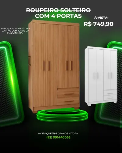 Guarda roupa solteiro a pronta entrega