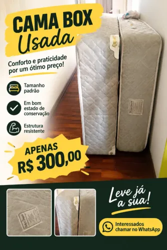Cama box usada solteiro