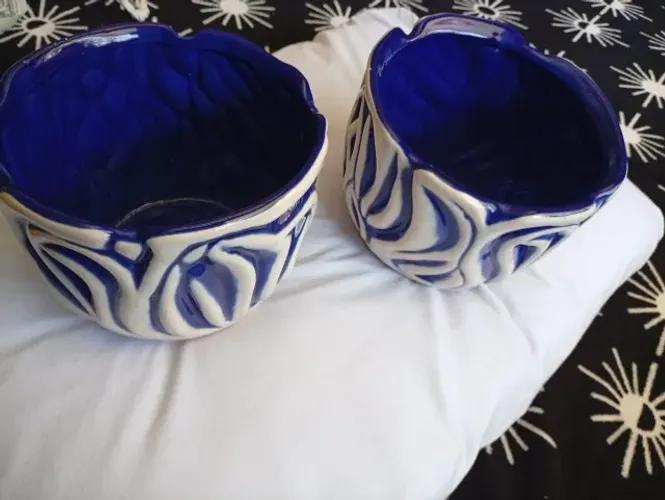 Conjunto de cachepot ceramica decorativo