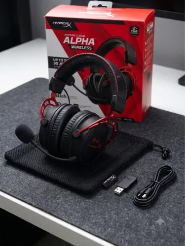 Vendo HyperX Cloud Alpha Wireless Original + Acessórios e Caixa