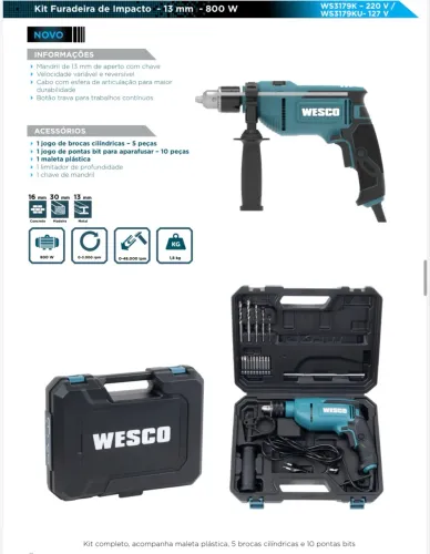 Furadeira/SERRA MÁRMORE WESCO