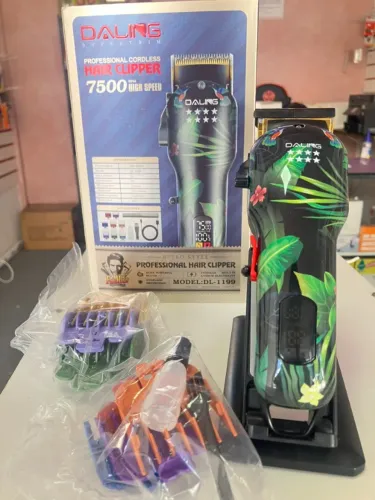Máquina de Cortar Cabelo Daling DL-1189 - Sem Fio, Recarregável e profissional 