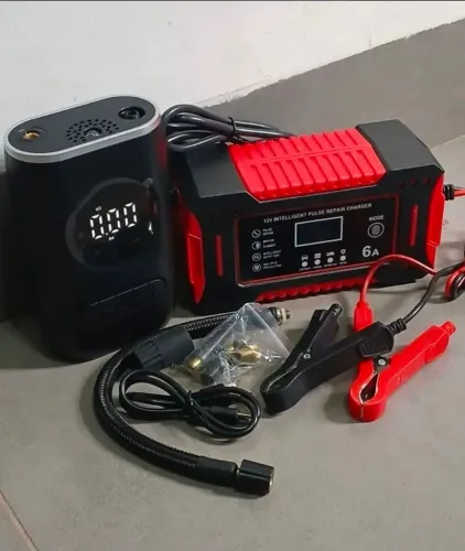 Carregador Automotivo e Compressor de Pneu