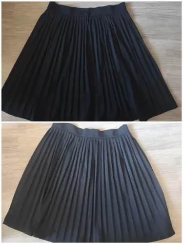 Saia preta plissada