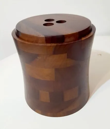 Raro Balde Gelo Madeira Nobre Jean Dobré Tropic Art Anos 70
