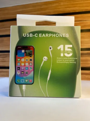 Fone de Ouvido Bluetooth com Fio para IPhone usb-C