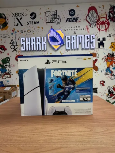 Playstation  5 slim midia fisica 1 tera  com jogo fortnite lacrado 