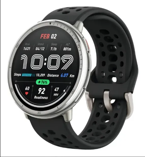 Smartwatch Amazfit Active 2 Round 44 mm Preto com GPS e Alexa