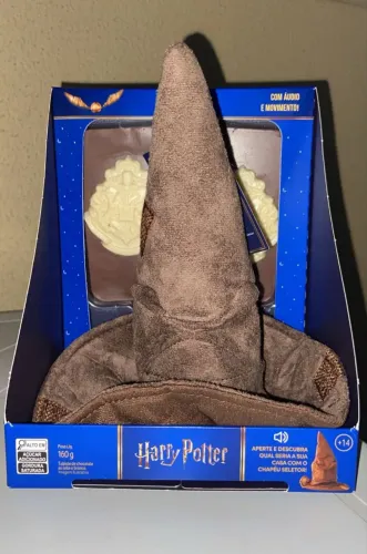 Chapéu seletor Harry Potter Cacau Show Novo lacrado com chocolate 