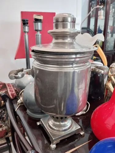 Samovar chaleira russa antiga para decoração 