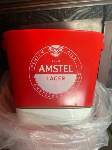 Caixa térmica/balde de gelo Amstel Lager - Novo