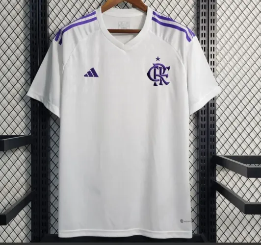 Camisa Flamengo branca e roxa 2023