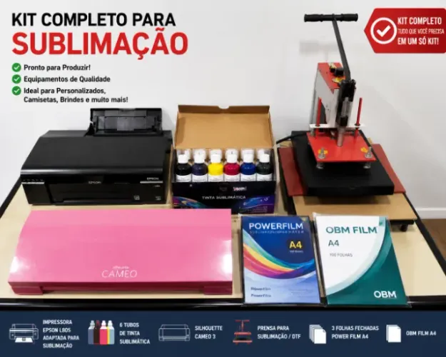 Kit PRENSA para DTF e sublimação ? Epson L805 + Equipamentos