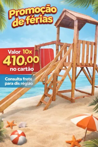 Playground parquinho Infantil promoção de férias 