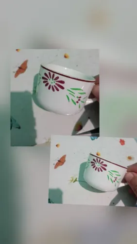 Xícara floral para cafezinho