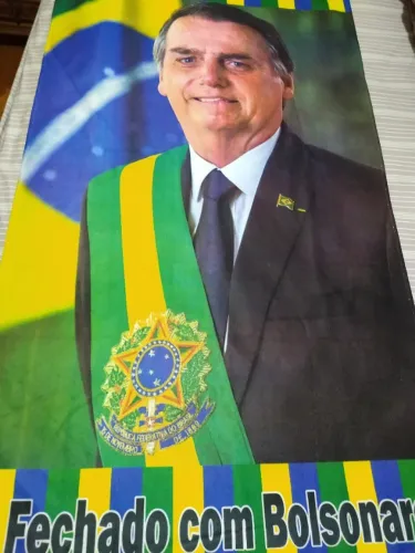 Toalha de Banho (Praia) Tema Bolsonaro