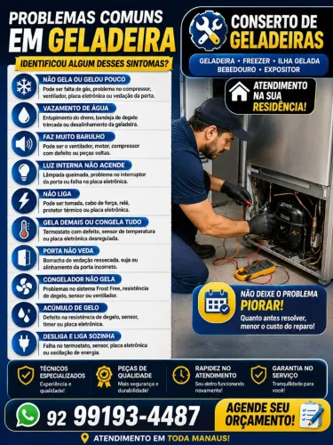 Concerto de geladeira na sua residência mão de obra especializada