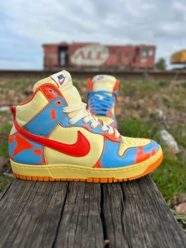 Nike Dunk High Acid Wash Orange - 39BR