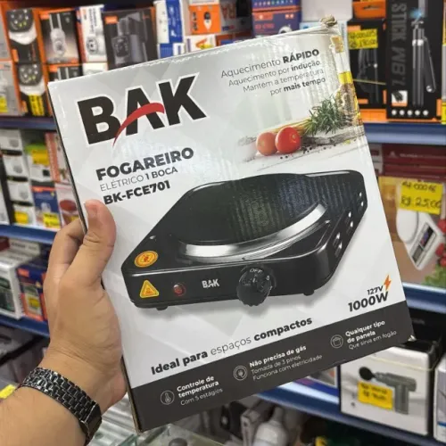 FOGAO ELETRICO 1 BOCA CHAPA PRETO
