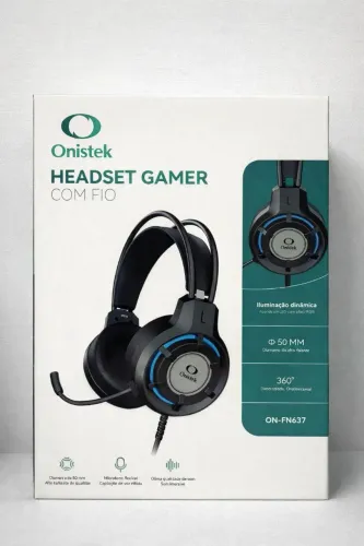Headset Gamer Onistek com fio - Alta qualidade de som