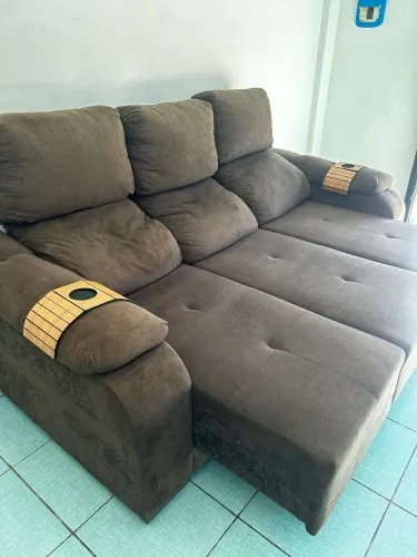 Sofá retrátil e reclinável entrego