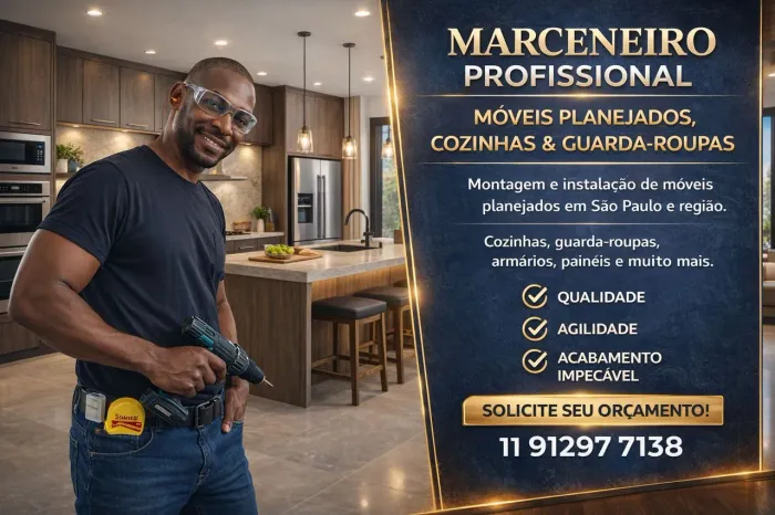 Marceneiro Profissional em São Paulo - Móveis Planejados