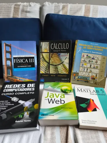 Lote 6 Livros Universitários Engenharia / TI / Computação (Cálculo, Física, Redes)