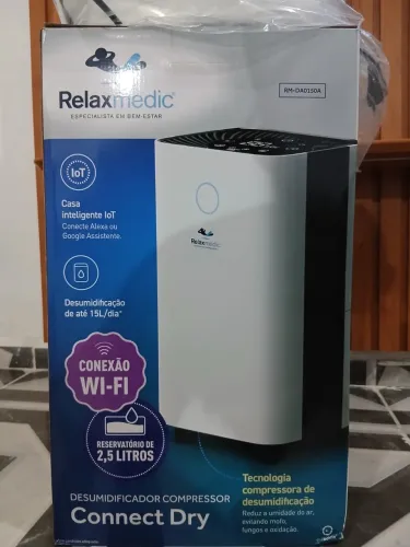 Desumidificador Compressor De Ar Wi-fi Antimofo Relaxmedic
