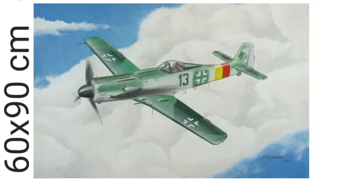 QUADROS DE AVIÕES QUE VOARAM NA SEGUNDA GUERRA, (12 TELAS) PINTURA ACRÍLICO SOBRE TELA.