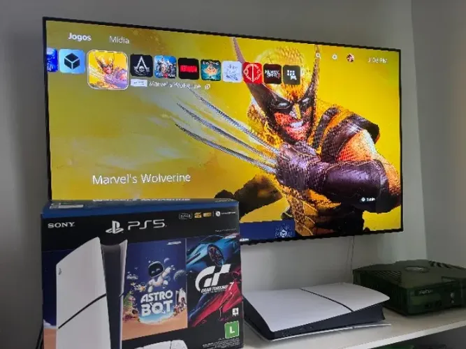 PS5 Slim desbloqueado tudo configurado suporte dúvidas Playstation 5
