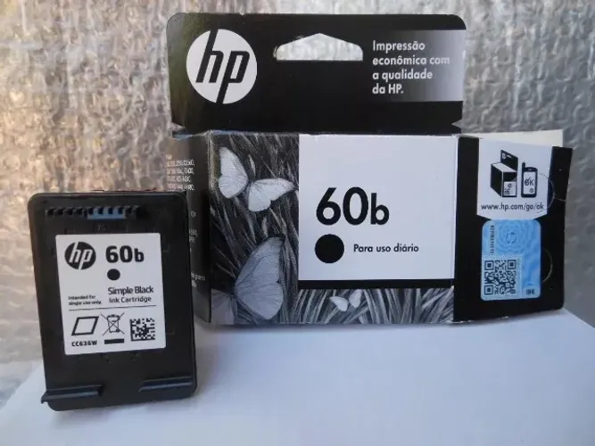 Cartucho De Tinta Hp 60b Preto Cc636wb Vazio Para Recarga (Usado)