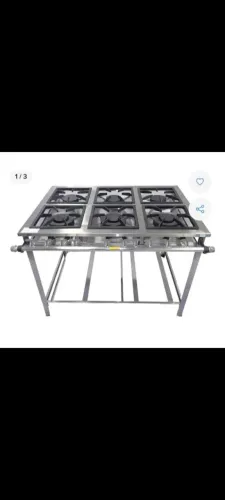 Fogão de 6 bocas baixa pressão em inox e novo e embalado