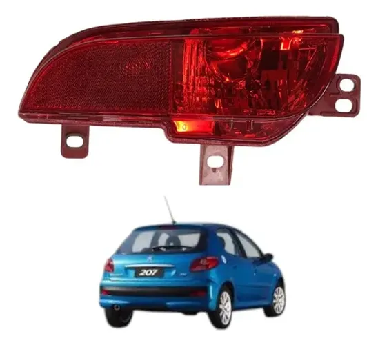 Lanterna Parachoque Traseiro Peugeot 207 1.4 8v 2011 2012 Vermelho