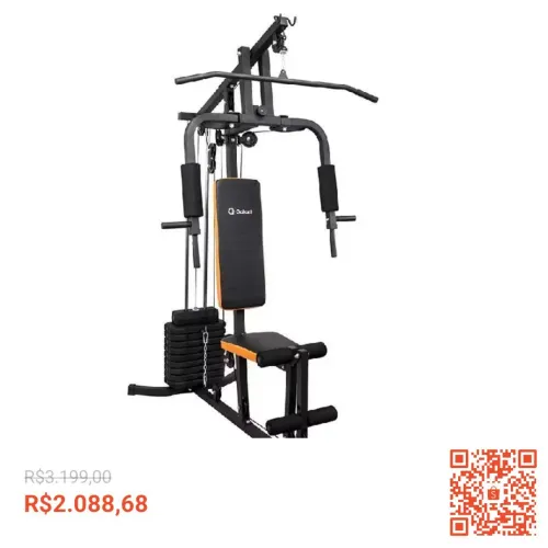 Estação de Musculação 45kg Gallant (GEM45H25A-PT)