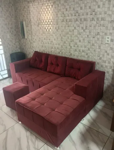 Sofá na Promoção com Puff