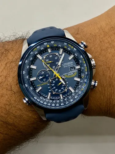 Relógio Citizen Eco-Drive Solar Azul "Blue Angels" 42mm AT8020-03L