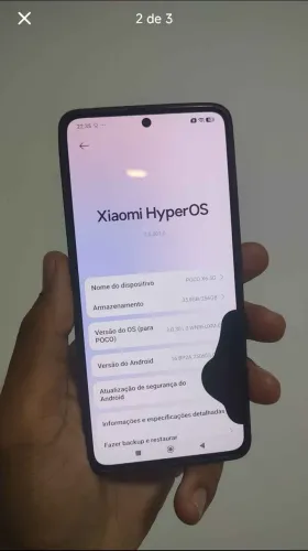 Poço x6 12 RAM 256 memória interna, detalhe bolha preta do lado da tela.