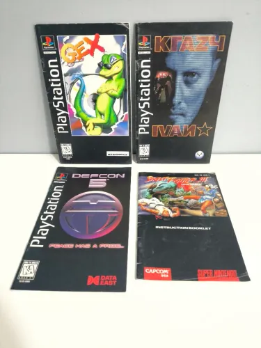 PlayStation 1 e Super Nintendo - Lote Manuais Originais | Colecionadores | Coleção 