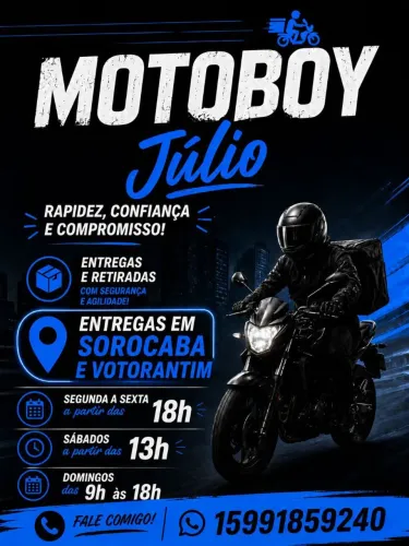 Motoboy com horário agendado!