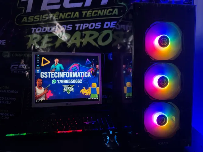 PC GAMER COMPLETO 8gb ram já com roblox gta SAN Cs
