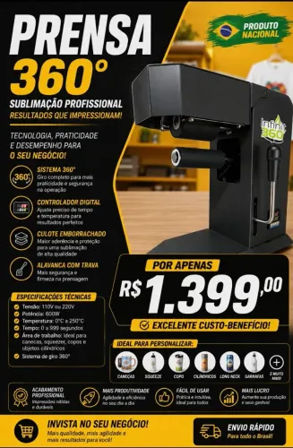 Prensa 360 para fazer brindes 