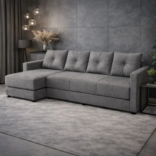 SOFÁ 4 LUGARES, com Chaise, ABRE 3 CAMAS!! 